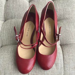 Gianni Bini Red Leather Mary Jane pumps